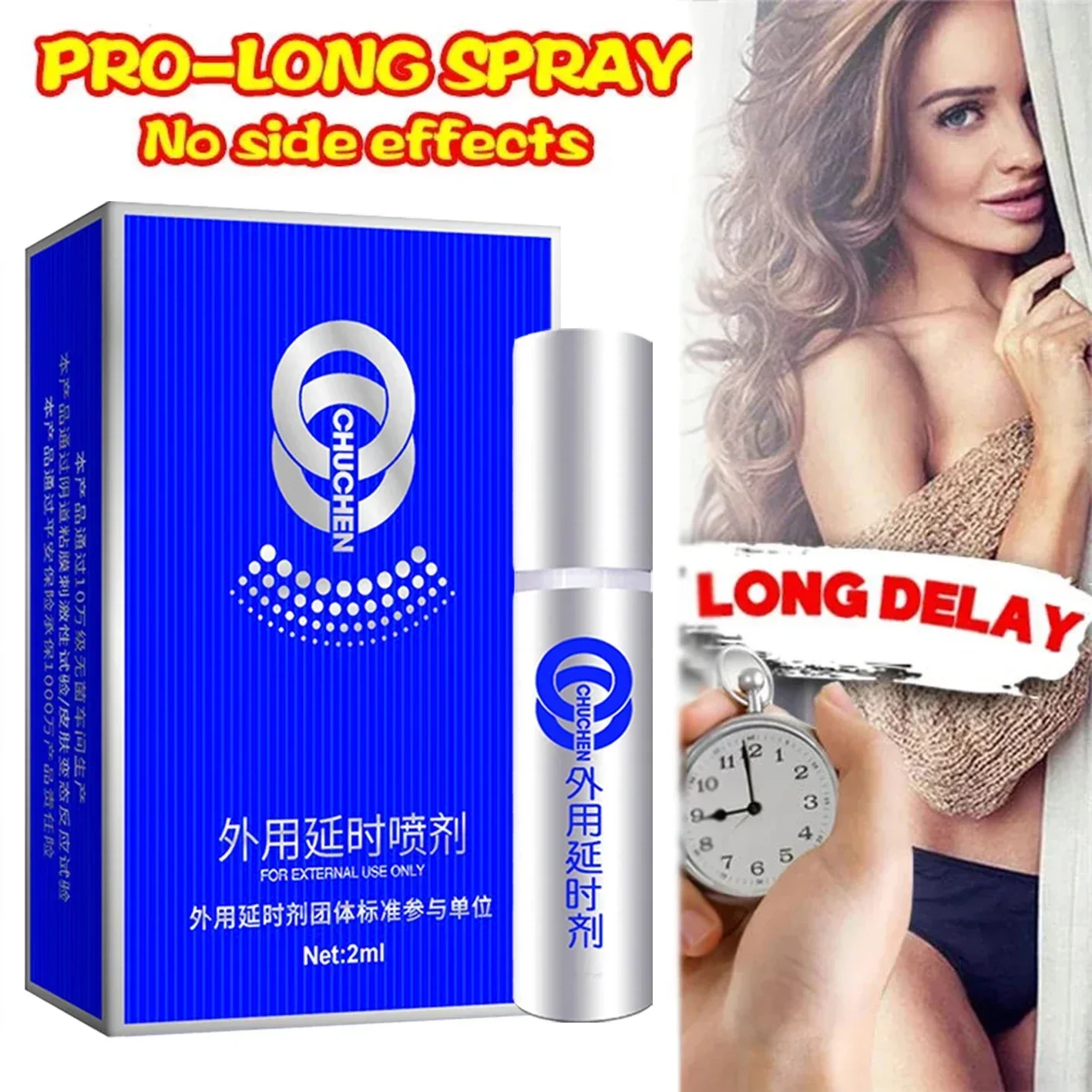 Espray de larga duración para hombre, producto para agrandar el pene, eyaculación precoz, uso externo