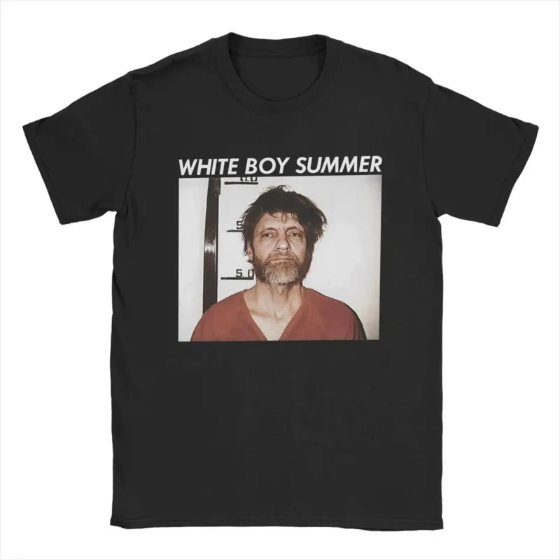 

Vote By Mail Ted Kaczynski T-Shirts for Men Novelty Cotton Tee Shirt Crewneck Short Sleeve T Shirts Classic Clothes