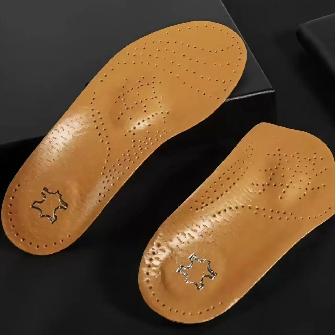 Soft Comfortable Cowhide Latex Shoe Insole Unisex Sweat Absorbing Breathable Arch Supported Cushioning Insole for Various Shoes