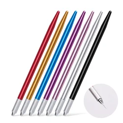 1Pcs Fog Eyebrow Tattoo Pen Manual Microblade Needle Holder Tattoo Microblading Pen handmade Embroidery Permanent Makeup Tool