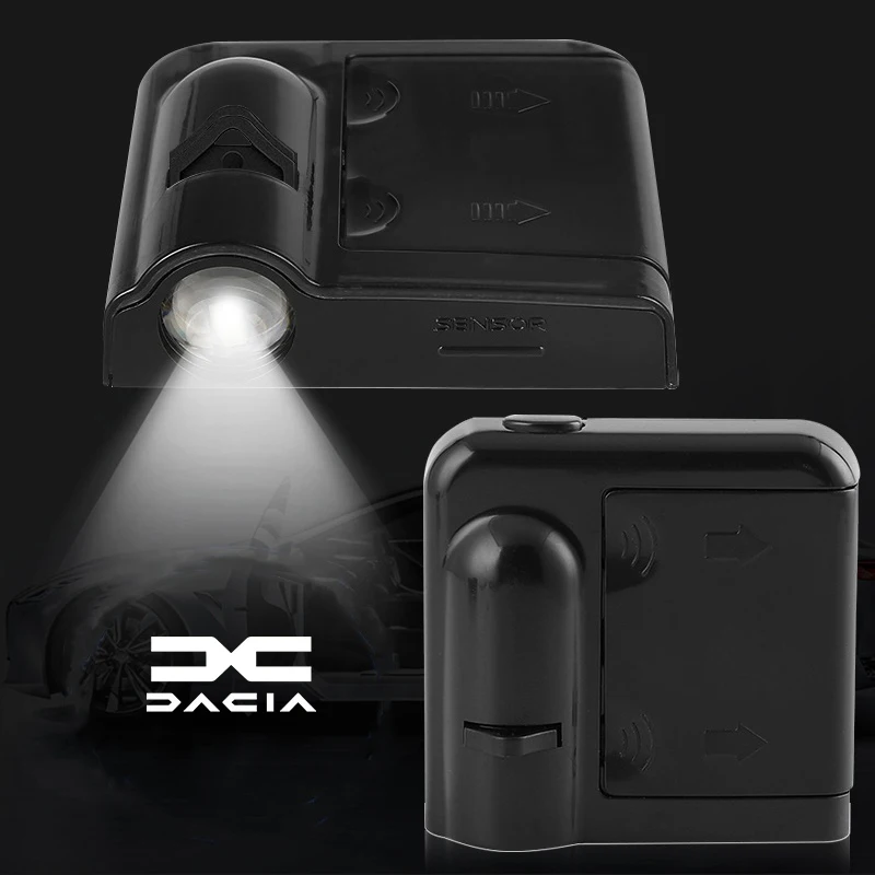 2pcs LED Car Door Projector Light Fit For Dacia Sandero Duster Jogger Spring Logan Bigster Lodgy Dokker 1300/1310 Stepway