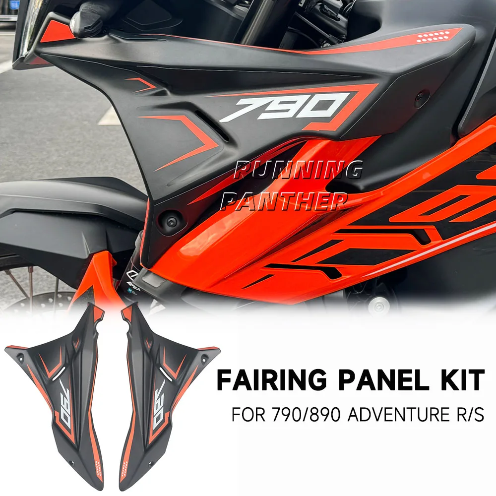 For 790 890 ADV Adventure R S 2022 and Before Year Motorcycle Front Fairing Side Panels Wind Deflector Windscreen Plate Cover