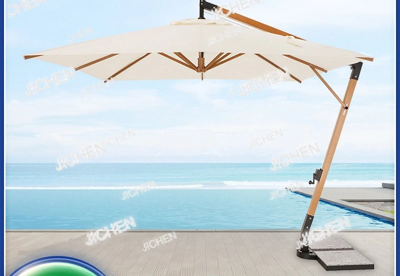 

Leisure 7-character Parasol Side Stand Umbrella, Outdoor Large Roman Umbrella Windproof Sun Protection Garden Balcony Parasol