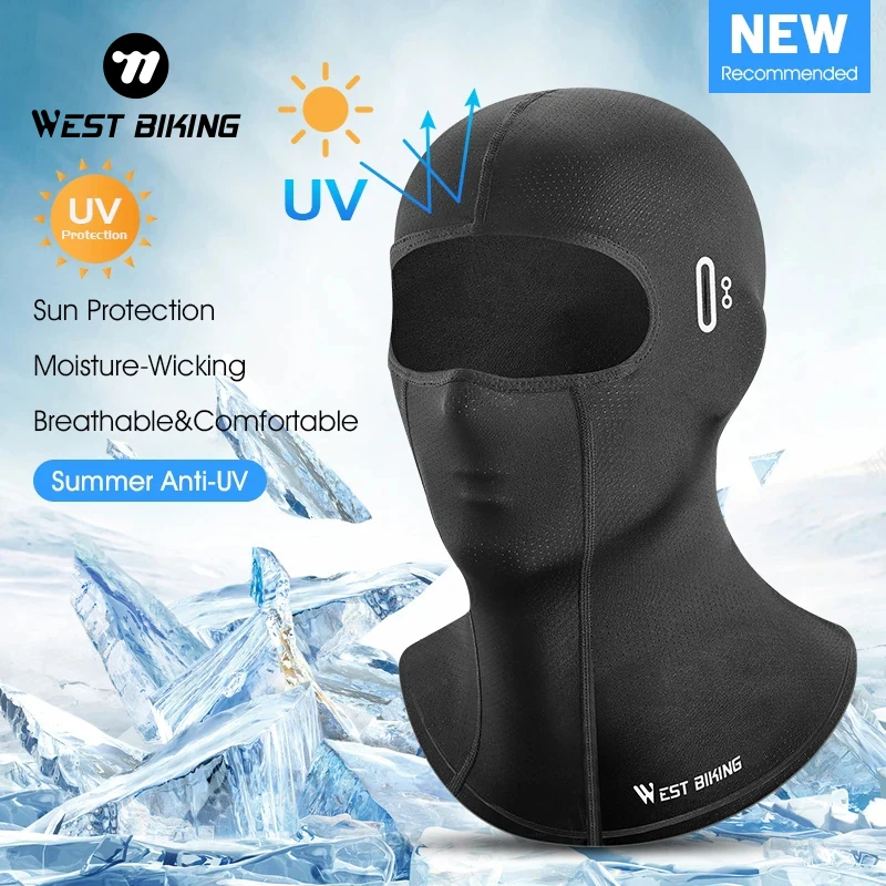 WEST BIKING Spring Summer Cycling Mask UV Sun Protection Mask Bike Balaclava Hat Bicycle Scarf Breathable Sport Motorcycle Masks