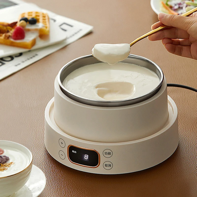 Điện Máy Làm Sữa Chua Với 4 Ly Thủy Tinh Tự Động Leben Sữa Chua Rượu Máy Khuôn Làm Xôi, Làm Kem Chua Natto Fermenter 220V