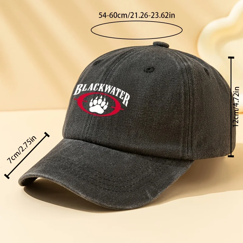 Мужская бейсболка с изогнутыми полями и надписью BLACKWATER, стильная и универсальная, подходит для хип-хопа, занятий спортом на открытом воздухе