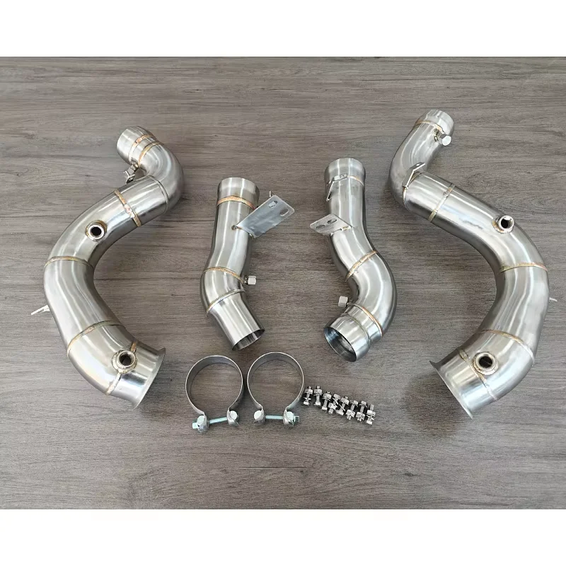 GLE63 GLE63S  4.0T W167 C167 C293 Downpipe High-End SUV Fit 4.0T Stainless Steel Heatshield Boosts Power Reduces Backpressure