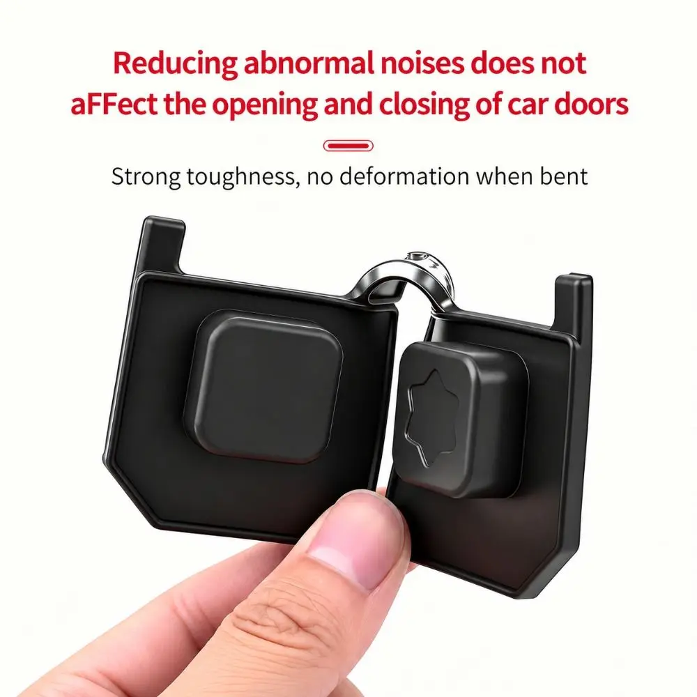 4pcs Silicone Car Door Latch Covers Soft Shock Absorption Car Door Cushion Universal Fit Door Lock Cover Vehicle Interior