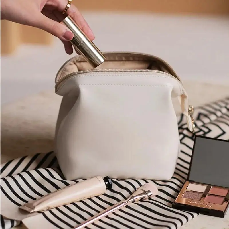 Practical Cosmetic Bag Ladies Fashion PU Organiser Small Coin Lipstick Travel