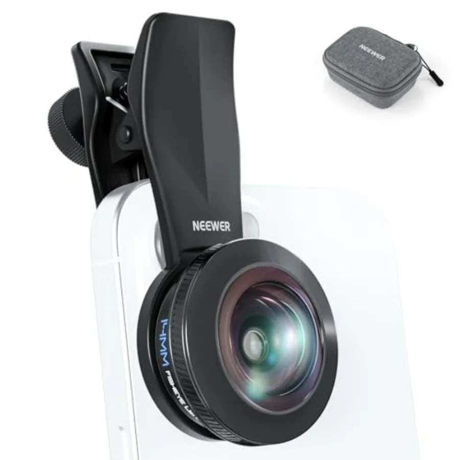 

NEEWER 170 14mm VR Fish Eye Lens with 17mm Threaded Lens Clip Panoramic Fisheye for Live Streaming Outdoor Landscape Architectu