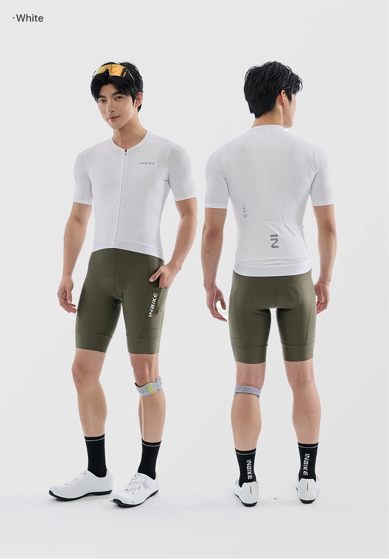INBIKE Herren-Radtrikot, kurzärmelig, für den Sommer, schnell trocknend, atmungsaktiv, Sport-Shirt mit 3 Rückentaschen, Fahrrad-Oberteile – Detail 10