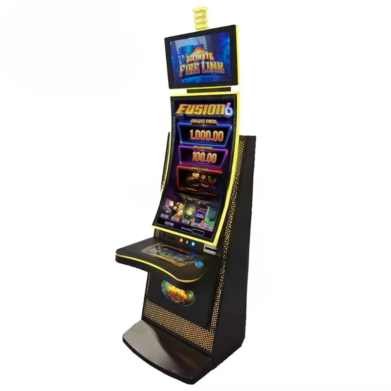 43 Inch Curved Touch Screen Vertical Arcade Skill Game Machine Metal Cabinet