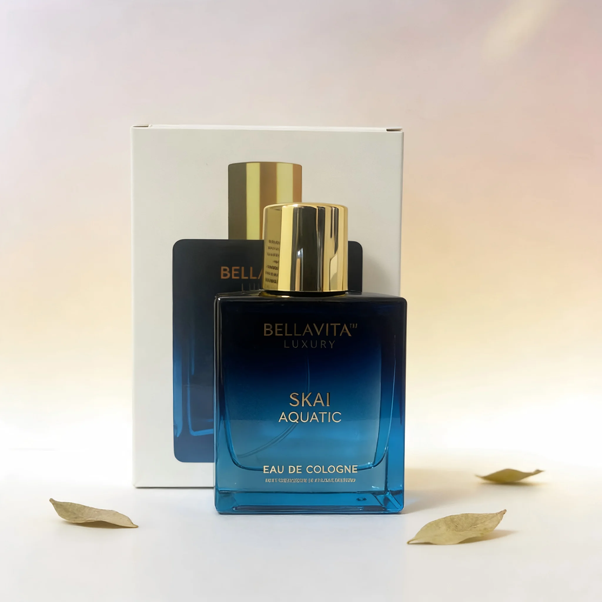 

Bellavita Luxury Skaï Aquatic Eau de Cologne - Fresh Aquatic & Green Notes, Ideal Gift for All Occasions