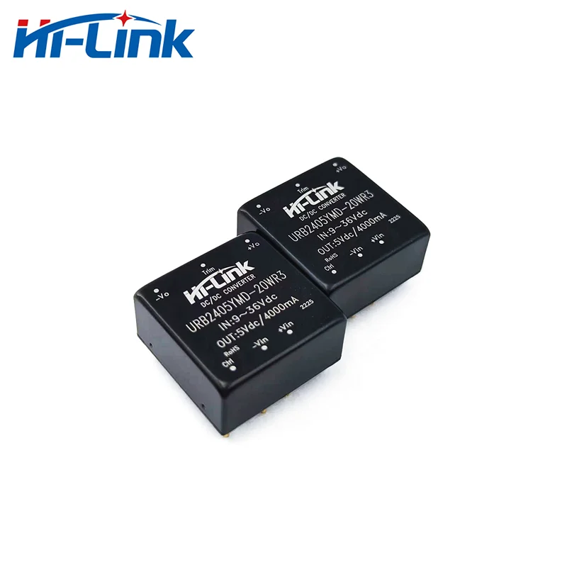 

2pcs/lot Hi-Link DC-DC Isolated Power Supply Module 9-36V Input 24V 12V To 5V 4A Converter URB2405YMD-20WR3 PCB