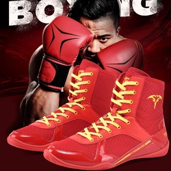 New Men's Wrestling And Boxing Shoes, High Cut, Wear-resistant, Anti Slip, Breathable, Men's Hiking Shoes, Comprehensive Trainin