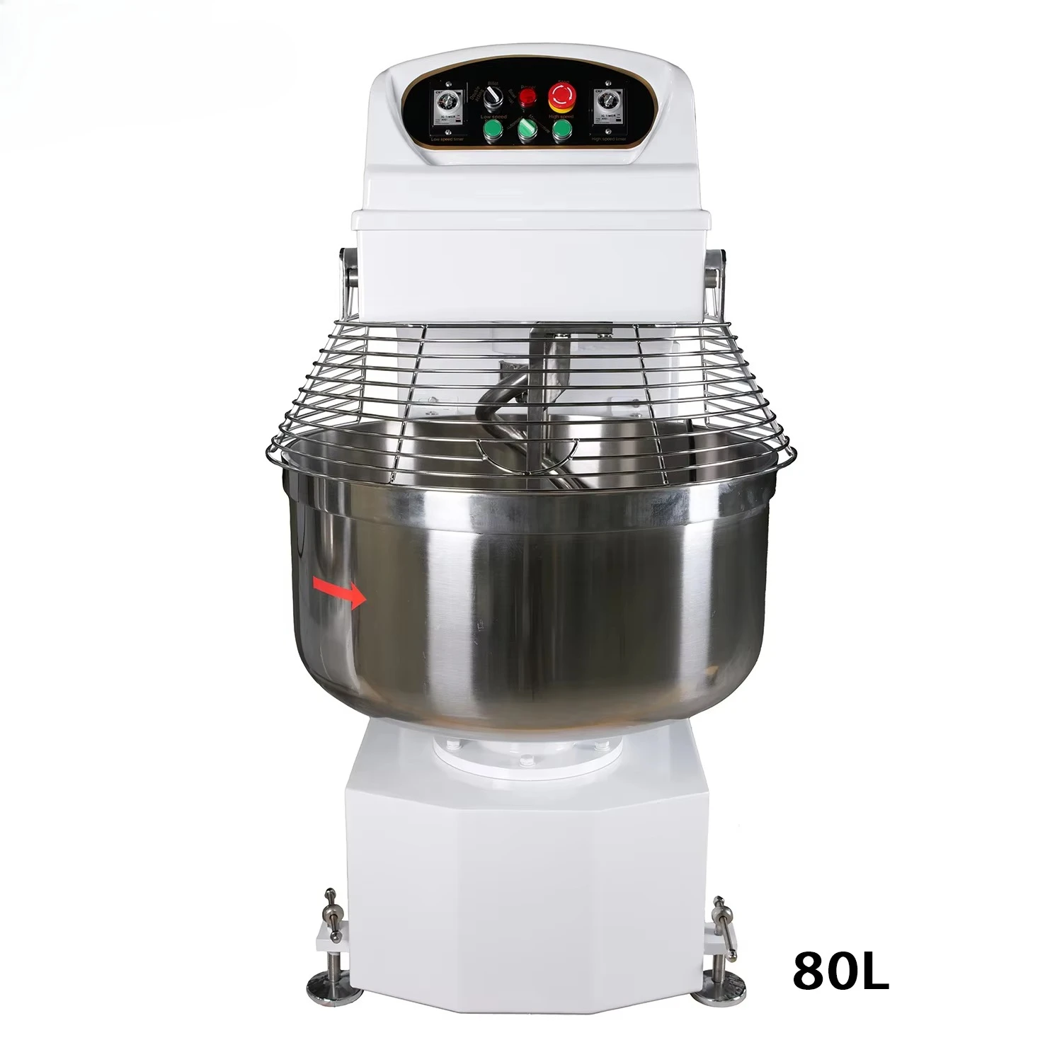 

Manual Controller 80L Commercial Dough Mixer Bakery Equipment 30kg 50kg Spiral Dough Mixer