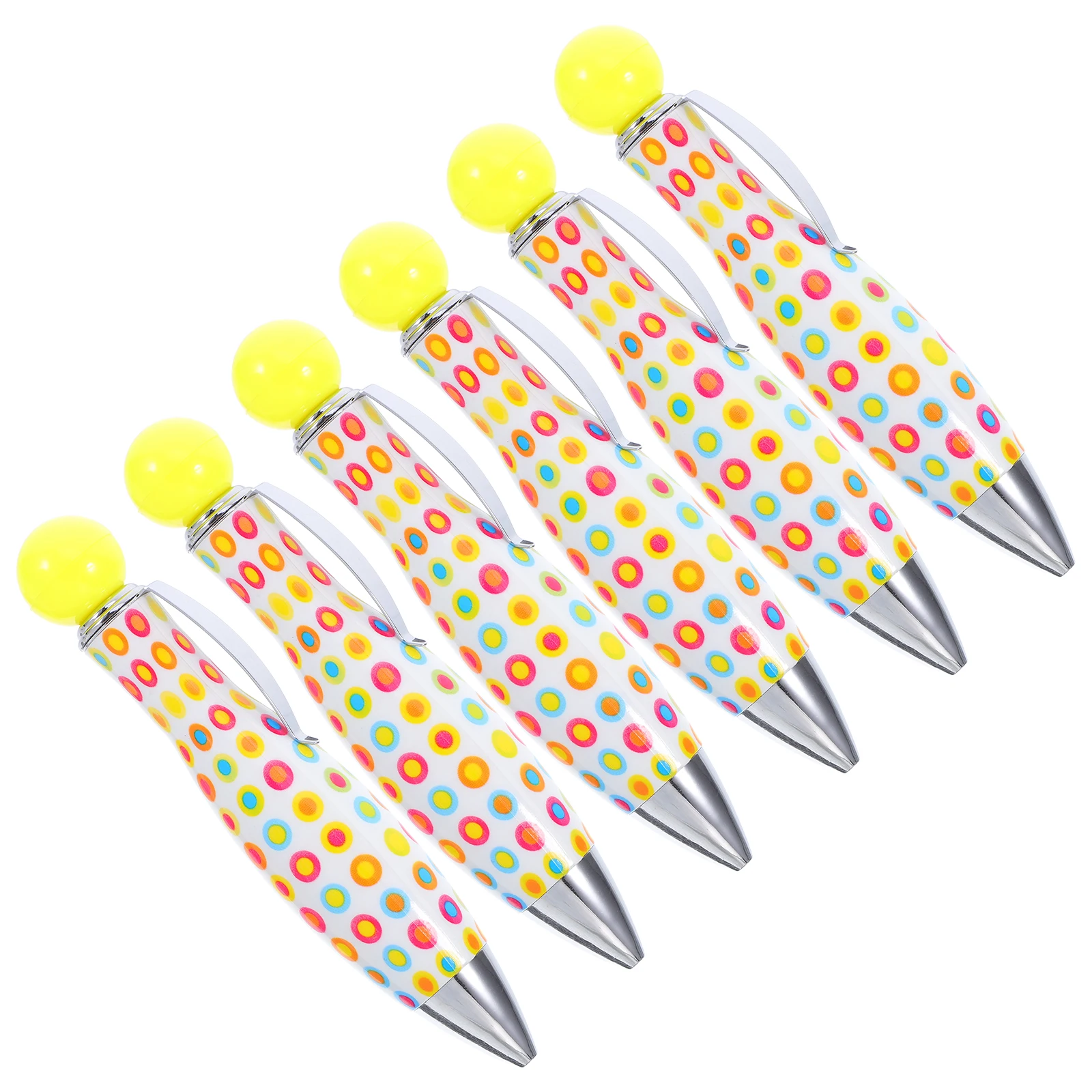 

6 Pcs Small Bowling Ball Pen Pens Color Changing Mini Pins Metal Ballpoint Birthday Party Favors Student Ballpiont