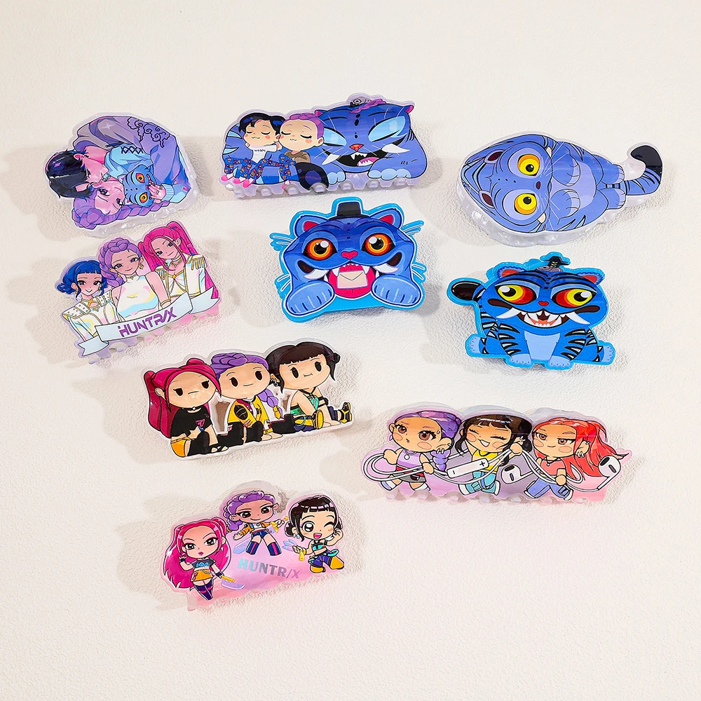 1 قطعة/9 قطعة K-POP مجموعة فتاة لطيفة مخالب شعر ومخالب شعر النمر اللطيفة ، مخالب شعر إكسسوار شعر متعددة الوظائف #2