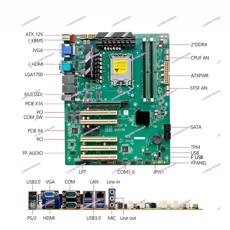 W610DM industrial control main board 12/13/14 generation server industrial computer ATX industrial PCI board