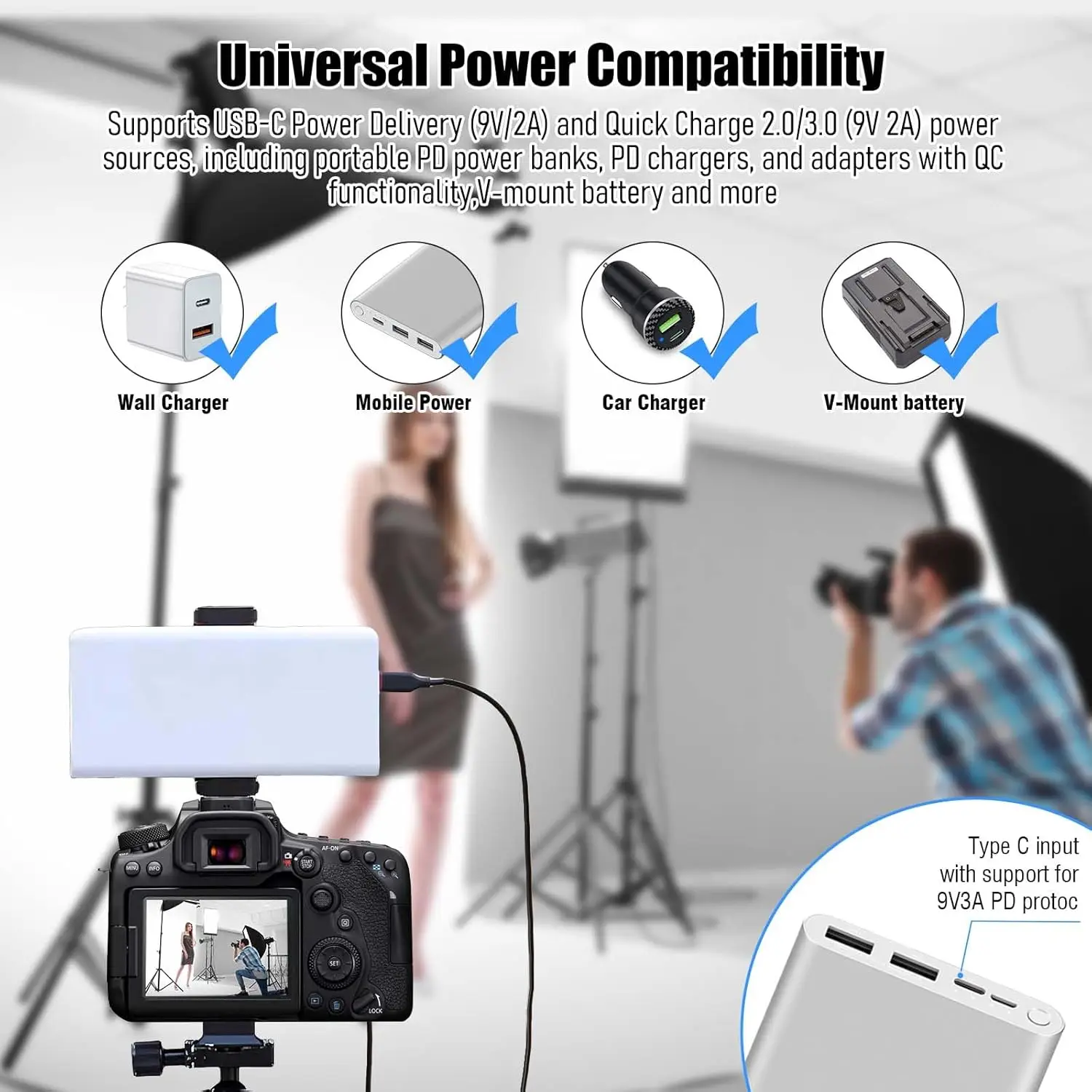 ACK-E6 DR-E6 USB-C Adapter LP-E6 LP-E6N Dummy Battery for Canon EOS R R5 R6 R7,80D 70D 60D 90D,5D Mark II III IV,6D 7D