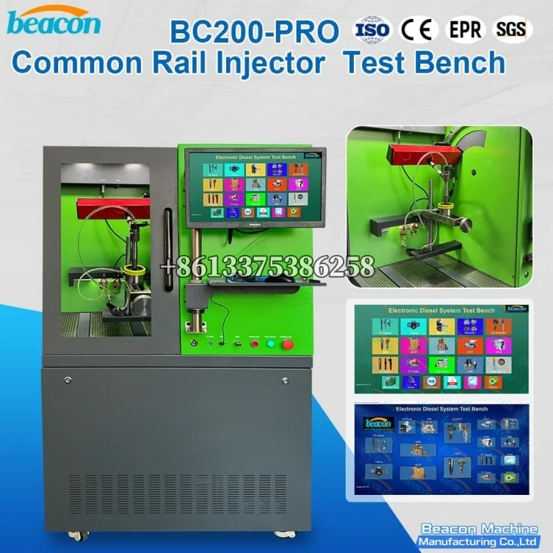 Common Rail Injector Test Bench Pneumatic Hinge Design Quick Clamping No High Pressure Pipe Needed