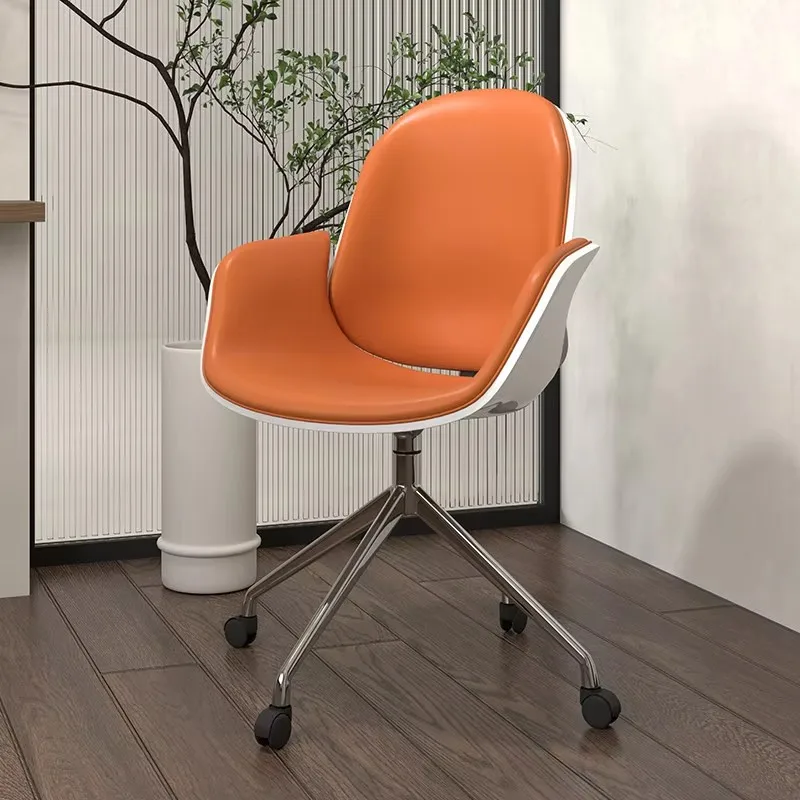 & Modern Light Luxury Leather Computer Chair Height Adjustable Ergonomic Office Chair Designer Comfort Home Study Desk Chair - view 6