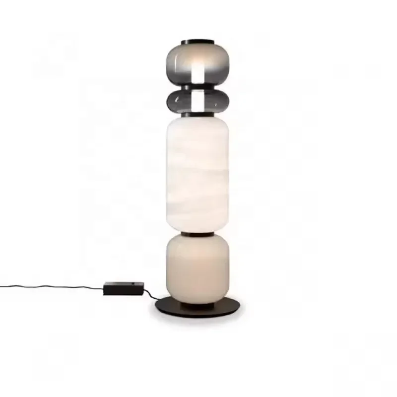 Designer creative glass floor lamp living room hotel luxury station lamp atmospheric floor lamp