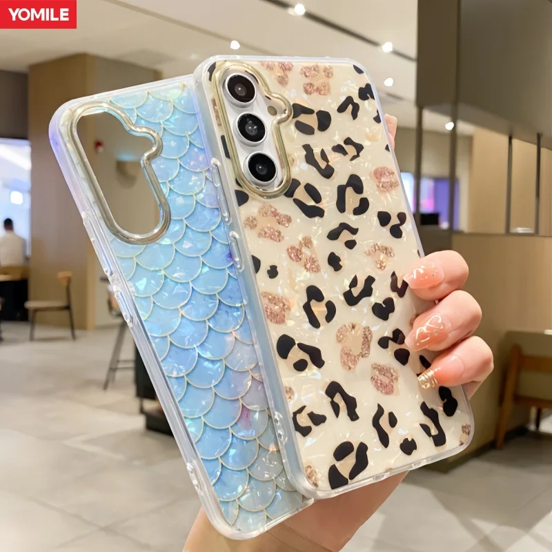 Rainbow Aurora Leopard Case For Samsung S24 Ultra S23 FE S22 Plus A55 A54 A53 A52 A35 A34 A25 A24 A23 A15 A14 A13 Marble Cover