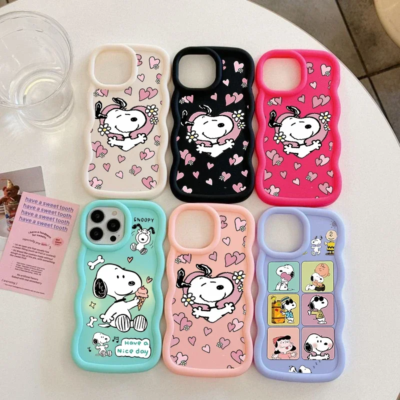Funda blanda de Snoopy de dibujos animados para Samsung Galaxy A06 A05 A05S A23 A24 A25 A04 A04E A13 A50 A30 A50S A20 A51 A52 A22 A32 A12 A73