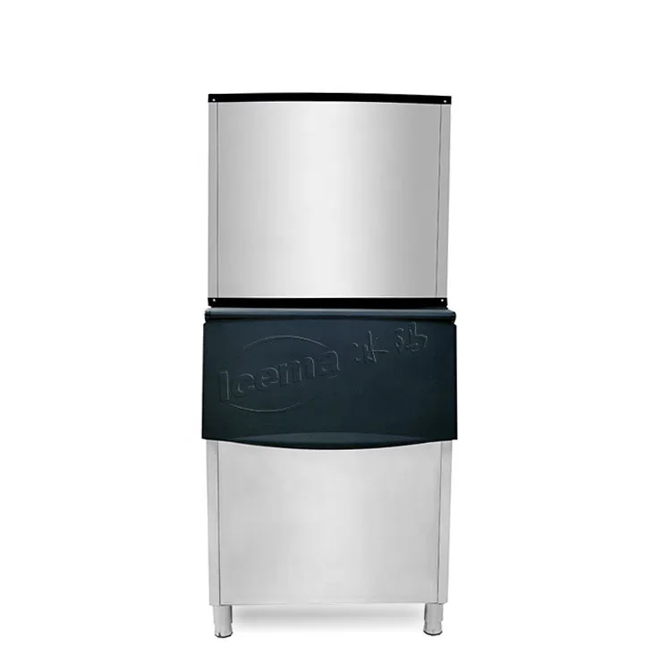 

Commercial 500P Cube Ice Maker High Quality Stainless Steel 250kg Ice for Bars Dessert Shops-Engine Motor Gear Emerson Bristol