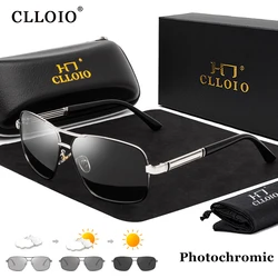 CLLOIO Classic Photochromic Sunglasses Men Women Polarized Driving Shades Sun Glasses Travel Anti-glare Chameleon Glasses