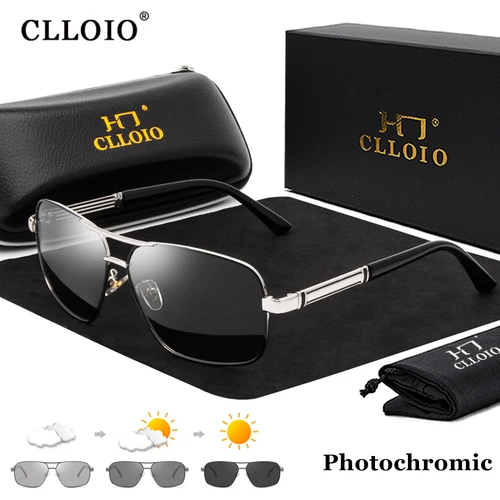 CLLOIO-gafas de sol fotocromáticas clásicas para hombre y mujer, lentes polarizadas para conducir, antideslumbrantes, camaleón