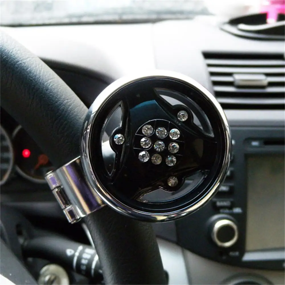 

Stylish Rhinestones Car Steering Wheel Spinner Knob Handle Control Ball Zinc Alloy Universal Durable Turning Booster 핸들 다이얼 볼