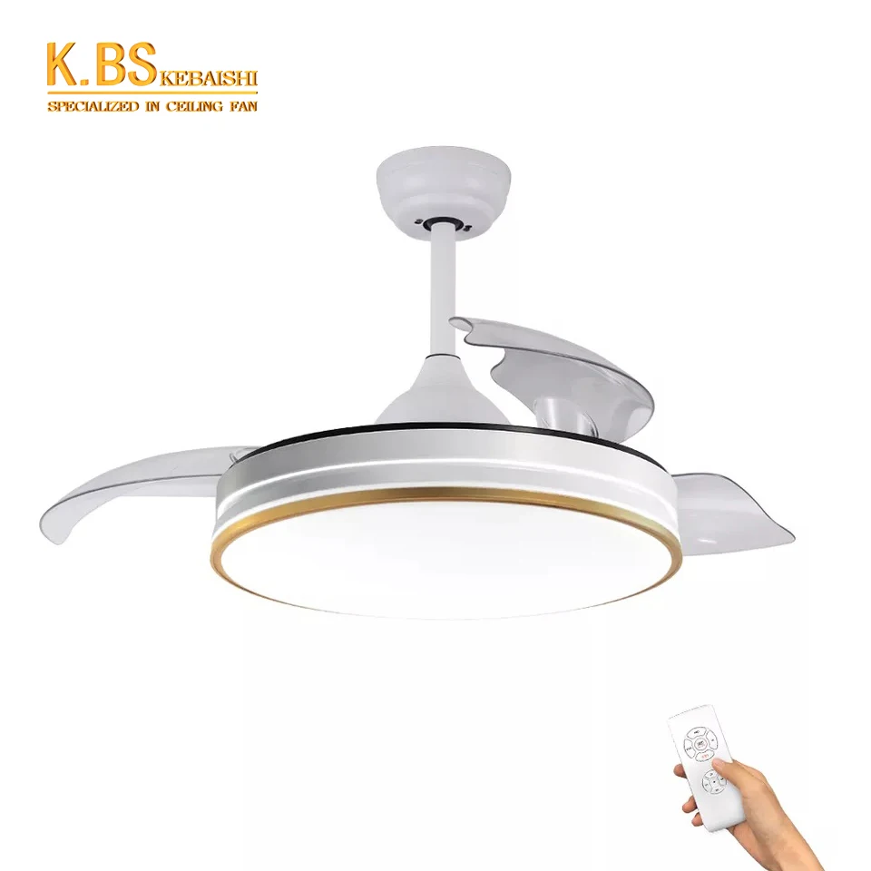 

Invisible Ventilador De Techo 42 inch Decorative Led Remote Control Ceiling Fan with Light