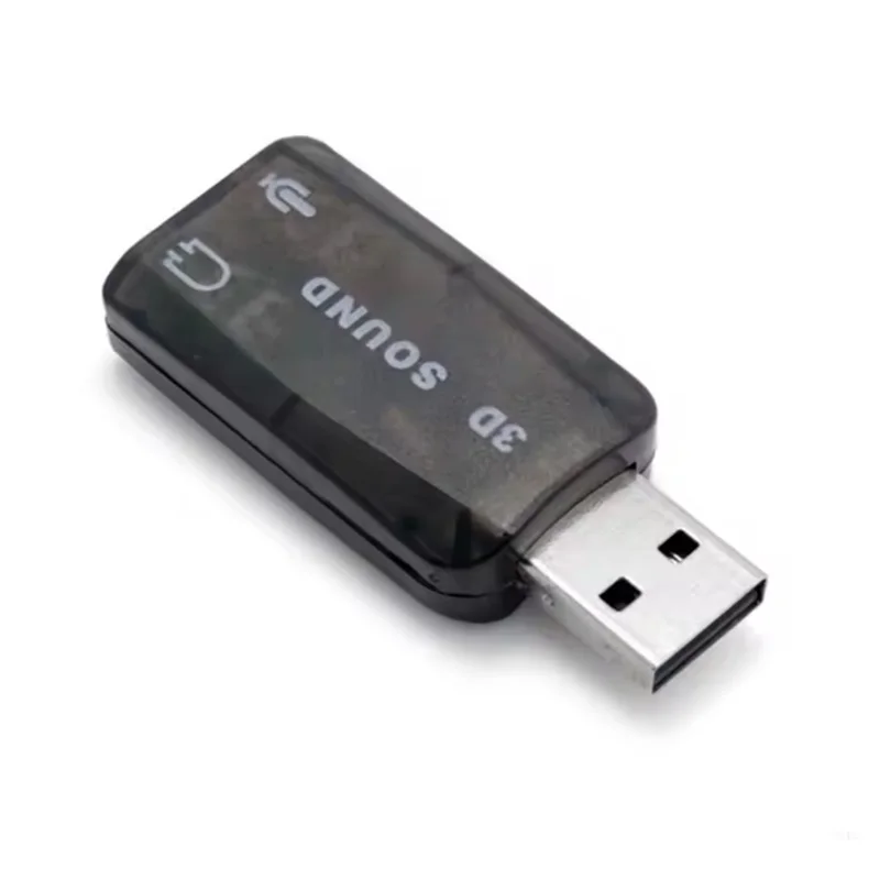 External USB Sound Card 3D Audio Headset Microphone Adapter for PC Desktop Support for Three-dimensional Sound Plug And Play