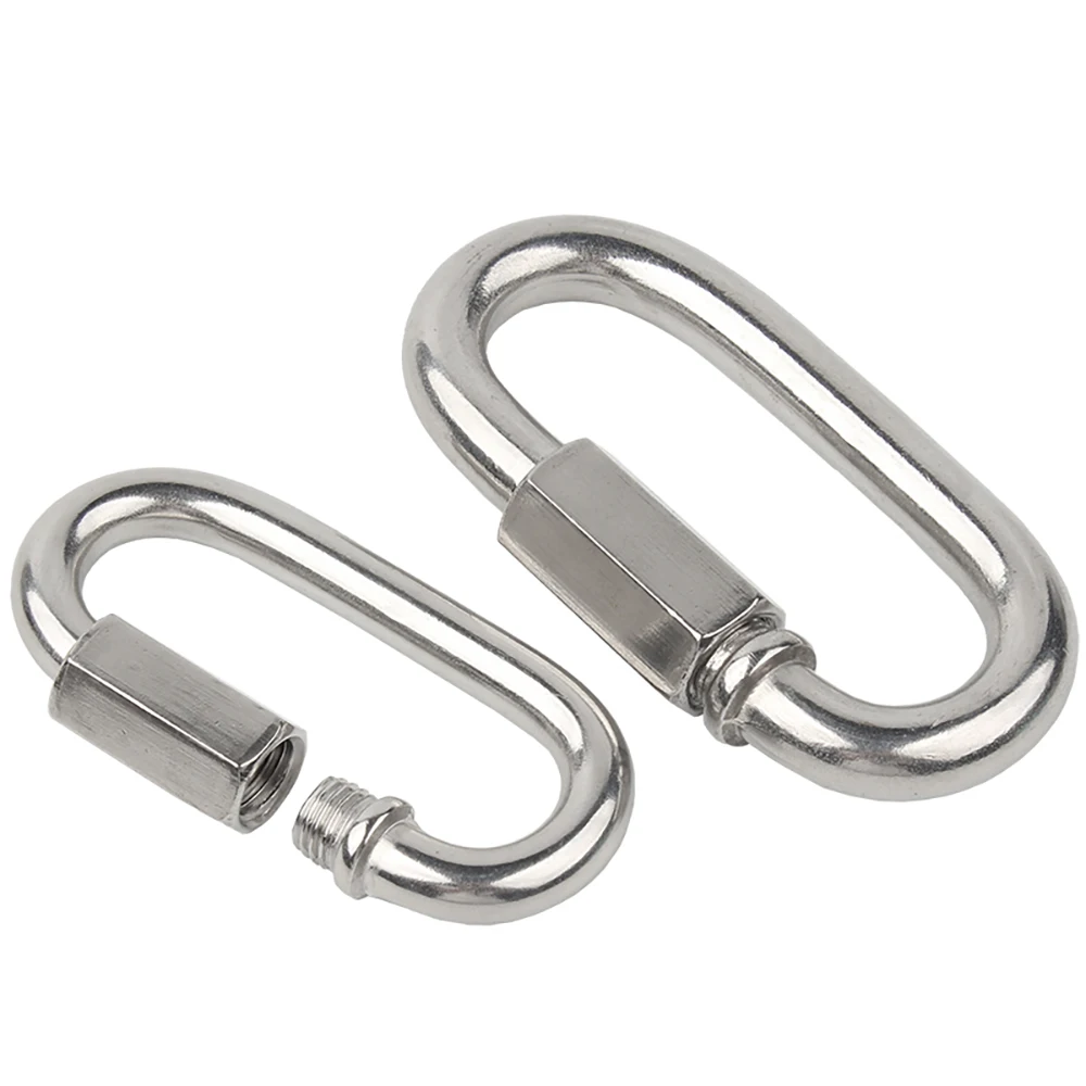 Picture 4: M3-M14 304/316 Stainless Steel Quick Link Ring D Lock Climbing Gear Carabiner Ring Hook Chians Buckles Chain Connecting Ring