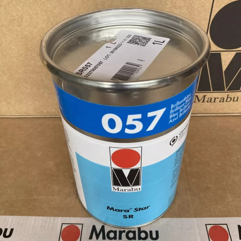 Marabu Genuine German Marabu Ink Plastic Anti Alcohol SR057 Fresh Blue High-end Silk Screen Transfer Printing Oil