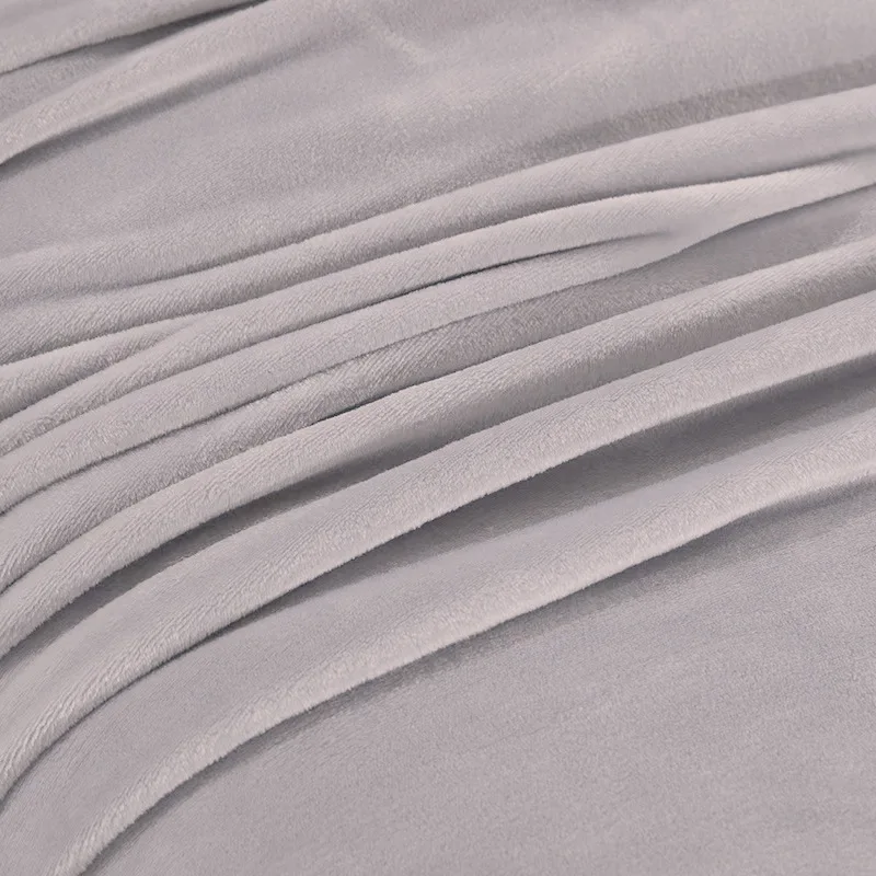 Manta de Cama Matrimonial/King Size 230x200 cm -  Suave y Cálida Lecho, Cobija Decorativa para Hogar en Gris Rosa blanket