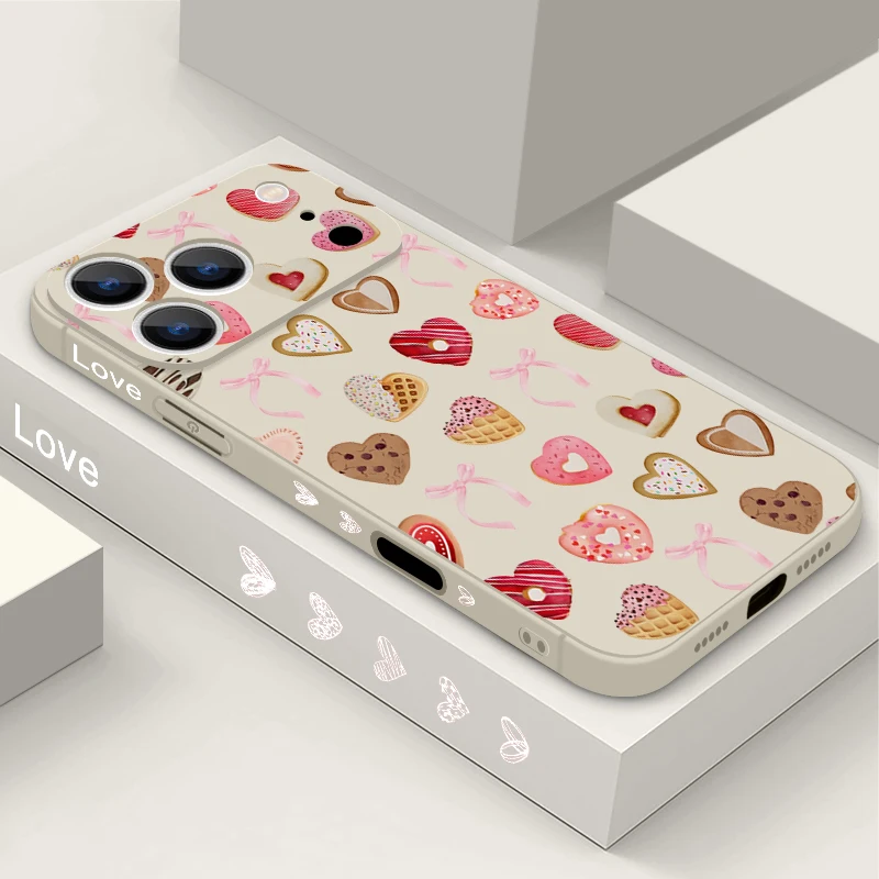 Little Hearts Pattern Phone Case For iPhone 17 Pro Max 17e 16 15 14 13 Pro Max 16 Pro 16e 11 Shockproof Soft Silicone Back Cover view 2