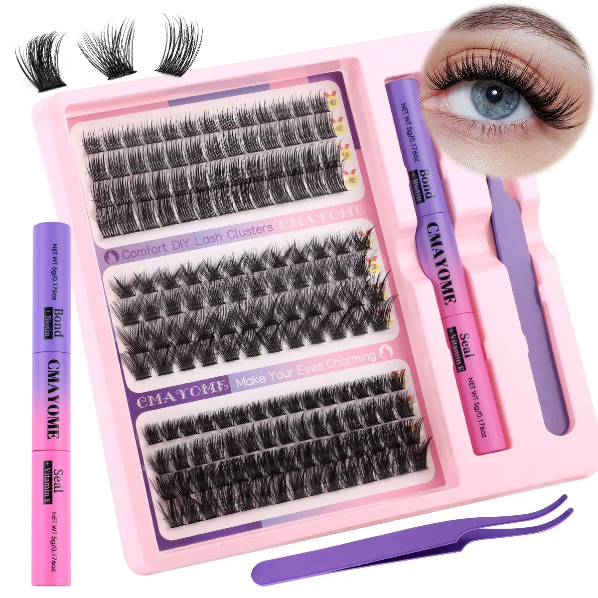 DIY Single Tufted False Eyelashes Naturally Thick And Mixed Segmented 10-16m Eyelashes