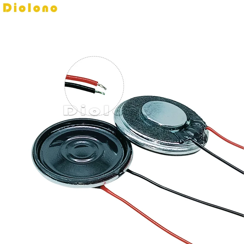 10pcs 1W 8Ohms Loudspeaker 8R 23mm Diameter Mini Round Mylar Speaker With Wire Thickness 5MM Small Horn Doorbell Toy Speaker