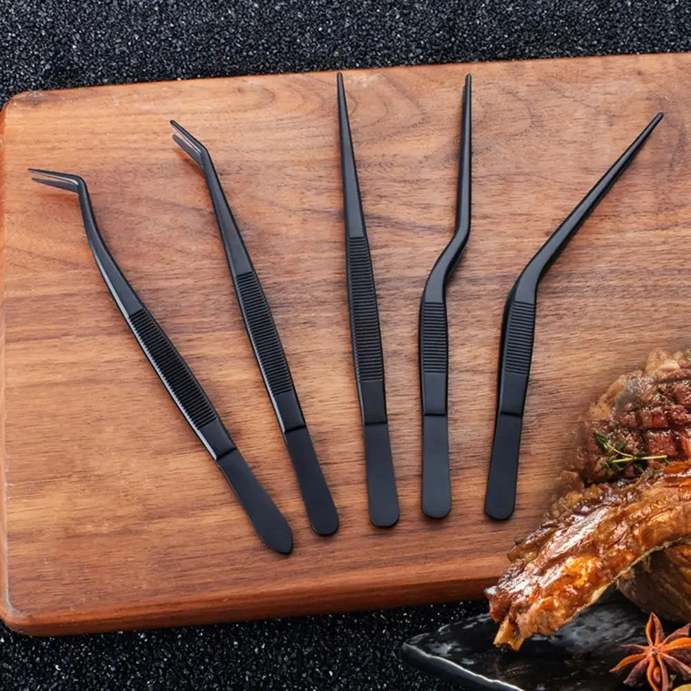3/5/6 pcs Kitchen Tongs, Stainless Steel Food Tongs Kitchen Tweezer Tongs Professional Chef Tweezers Set for Precise Gripping