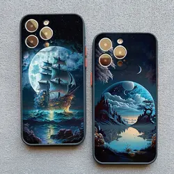 Voyage Ocean Cloudy Horizon Phone Case For Iphone 13 12 Pro Max Mini 16 15 14 11 Pro Max 7 8 Plus XR XS X Shockproof Phone Cover