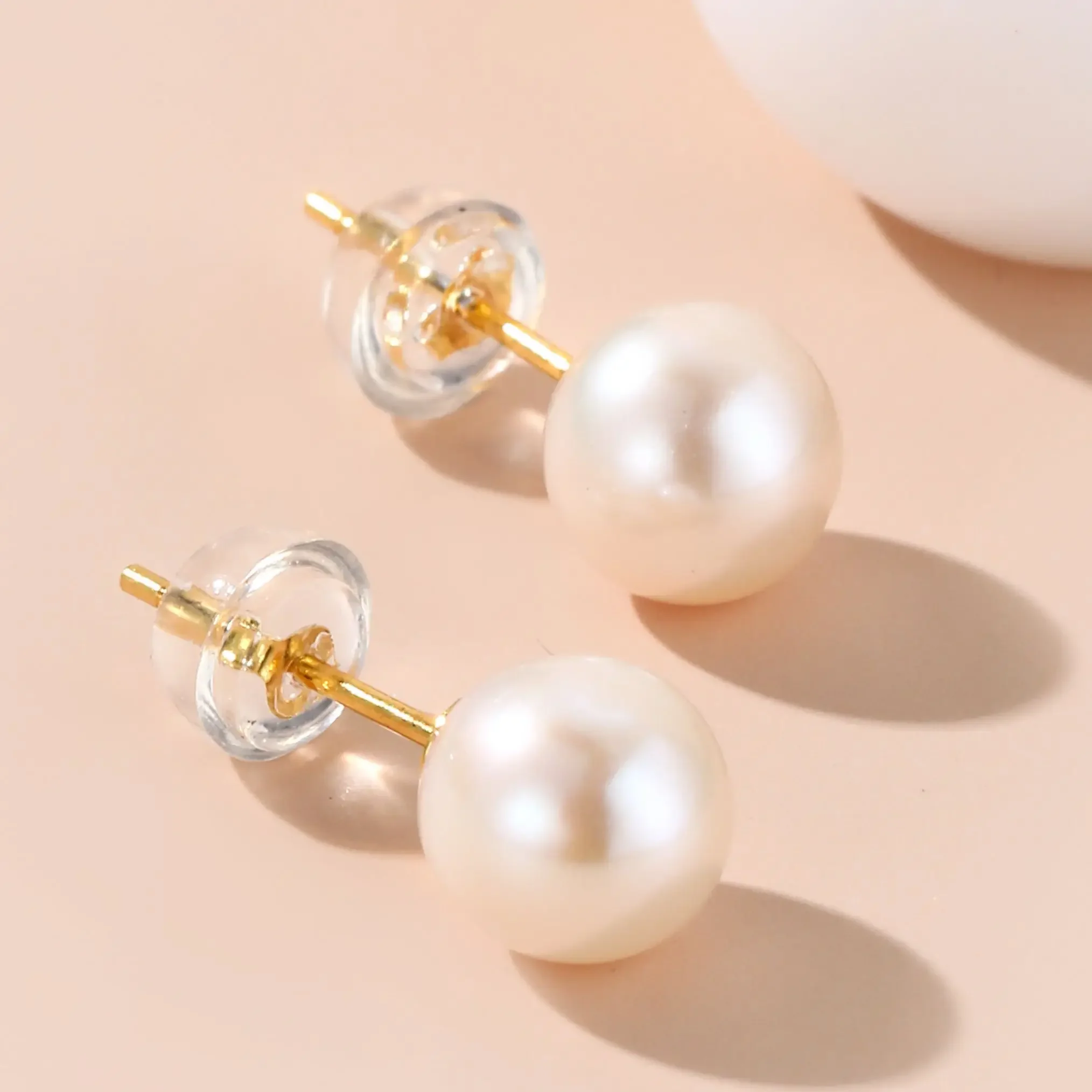 

Natural Freshwater Pearl 6-7mm Near Round Stud Earring 925 Sterling Sliver Earrings for Women Hot Gift Classic Jewelry