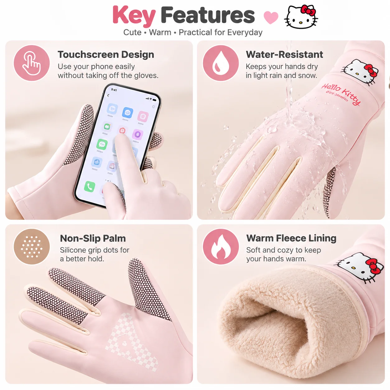 Sanrio Winter Gloves Touchscre - Touch Screen Gloves recension och pris