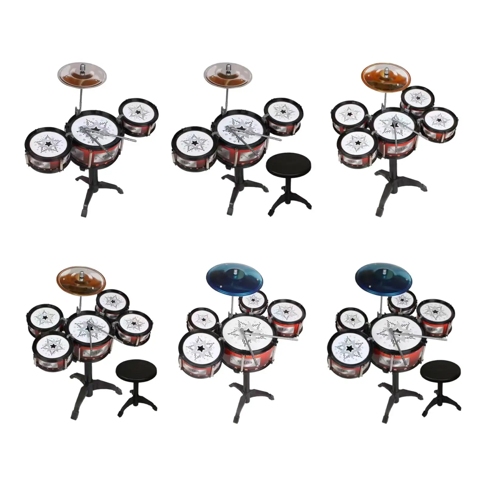 Kids Drum Set Musical Toys Sensory Toy Early Learning Toys Educational Toys Drums and Cymbal Kit for 1 2 3 4 Years Old Beginners