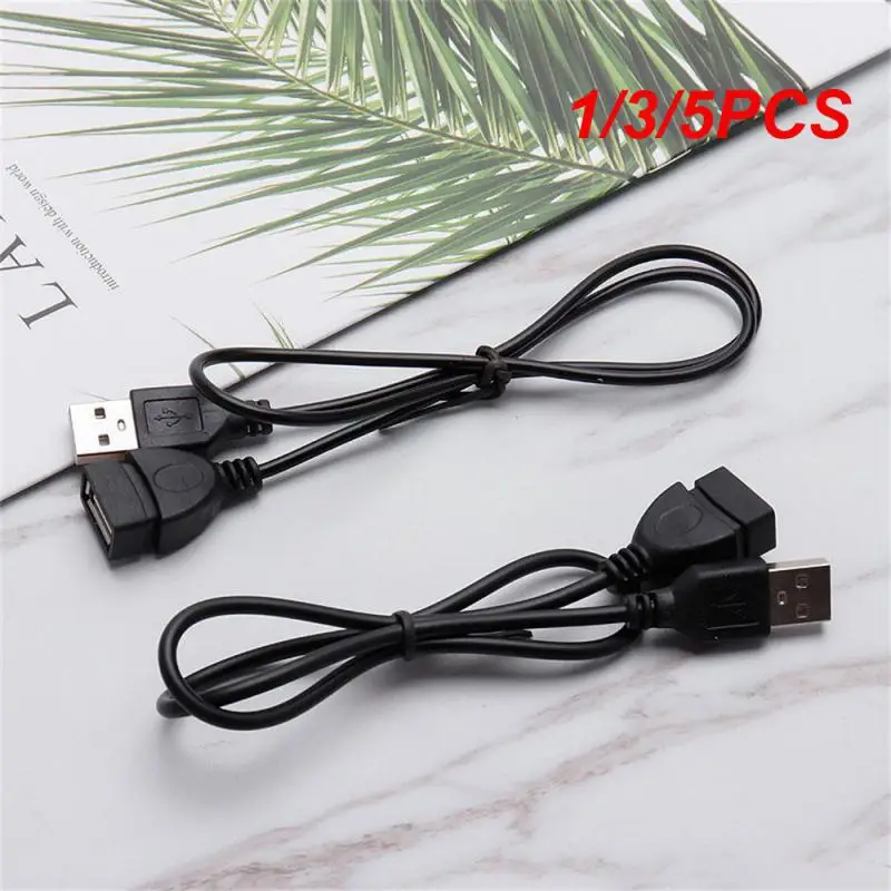 1/3/5PCS USB 2.0 Cable Extension Cable 0.6m/1m/1.5m Wired Data Transmission Cable Display Projector Super High Speed Data