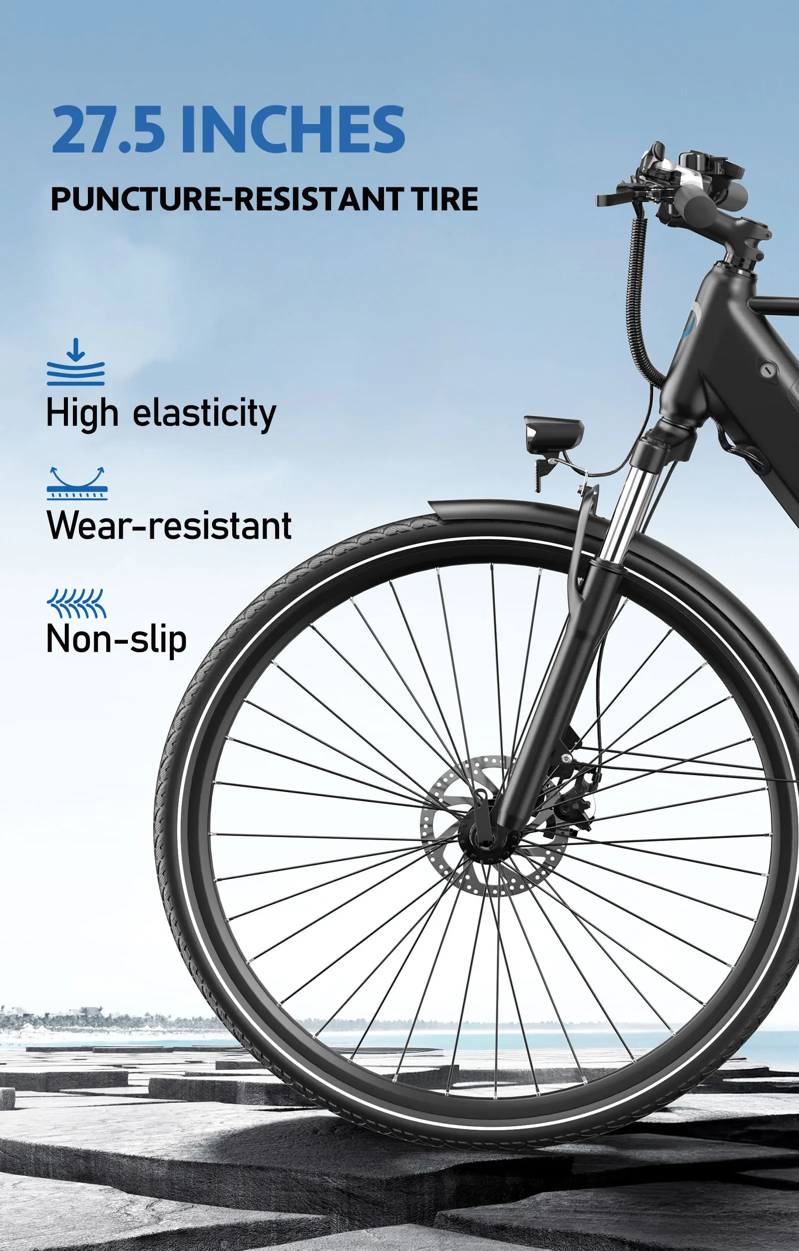 DUOTTS C29 Lite 27,5 Zoll Reifen Erwachsenen-Elektrofahrrad 250W City E-Bike 36V 13Ah Akku 7-Gang Elektrofahrrad – Detail 7