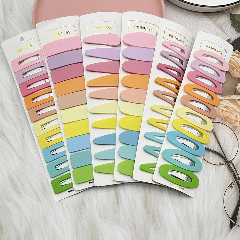 10Pcs Dopamine Hairpin Girls Summer Spring Candy Color Hair Accessories Cute BB Clip Hairpin Women Instagram Headpiece