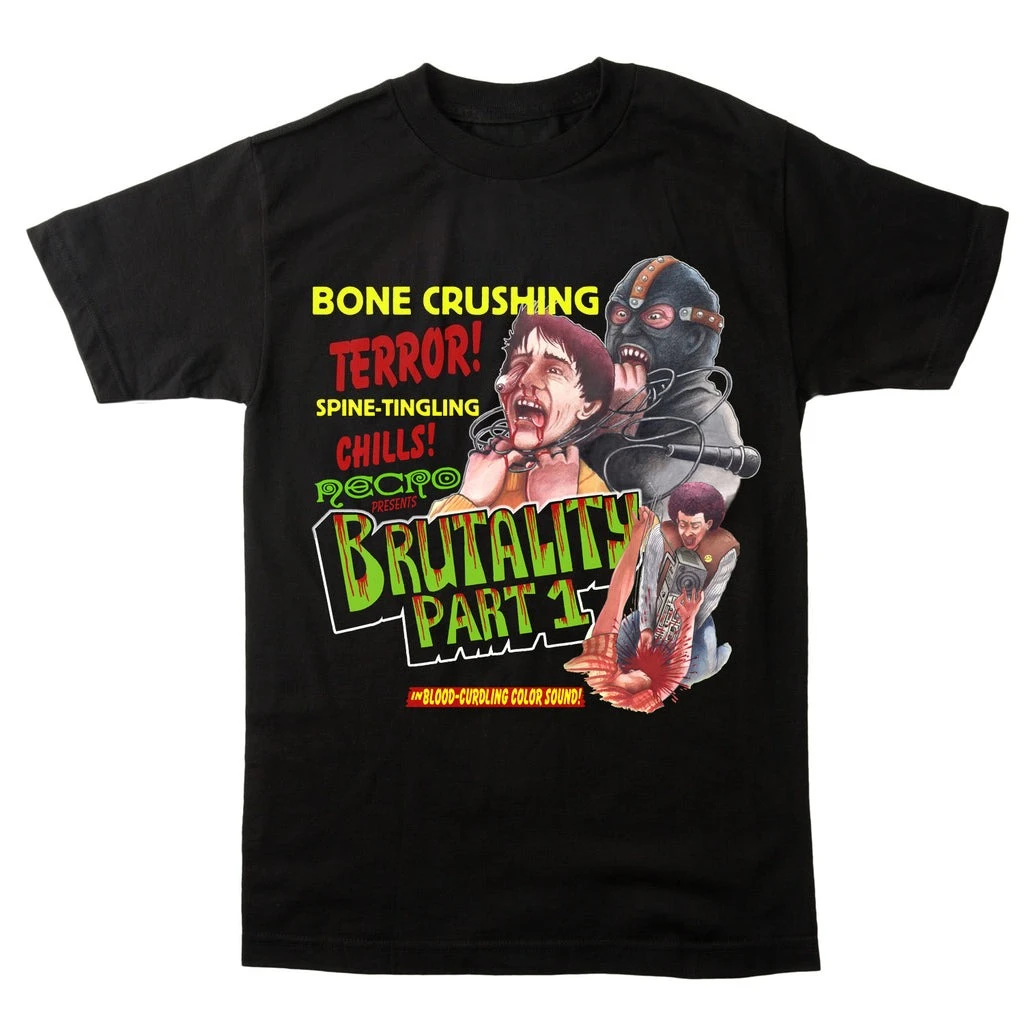 Necro Brutality Part 1 Print Cotton T-Shirt US Death Rap Artist Unisex Short Sleeve Tee